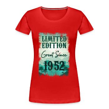 Einzigartig seit 1952 - Frauen Premium Bio T-Shirt - Navy - Vorne - Mia (176cm)