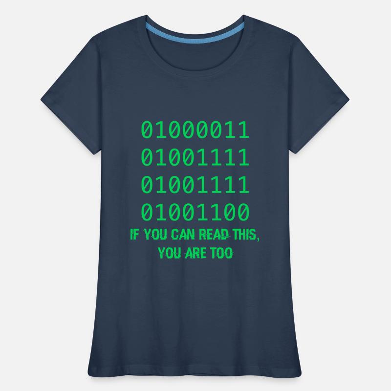 Cadeau Développeurs De Code Binaire Informatique T-shirt bio Premium Femme