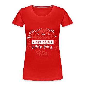 Cadeau Homme déja pris par Alix - T-shirt bio Premium Femme - bleu marine - Devant - Mia (176cm)