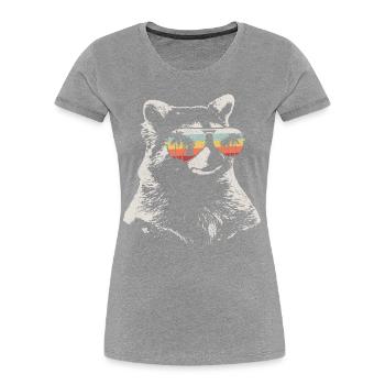 Raccoon Funny Gift - Women's Premium Organic T-Shirt -  - Front - Mia (176cm)