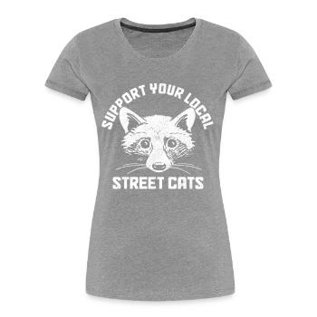 Raccoon Funny Gift - Women's Premium Organic T-Shirt -  - Front - Mia (176cm)