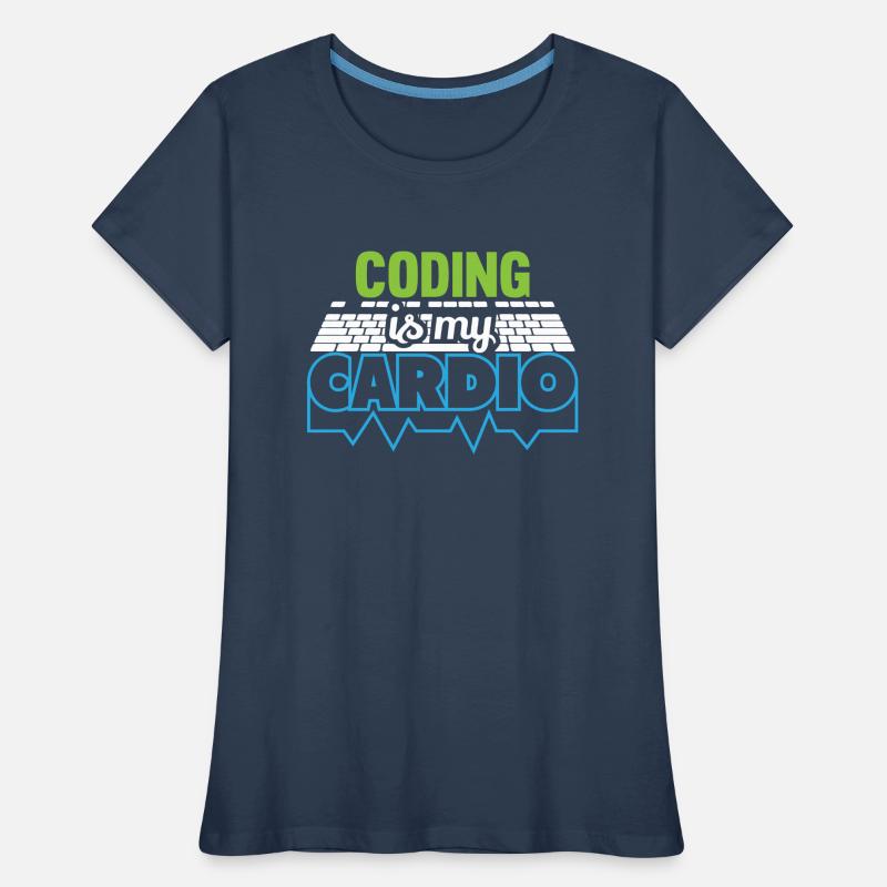 PROGRAMMERS Coding est mon développeur Cardio Funny T-shirt bio Premium Femme