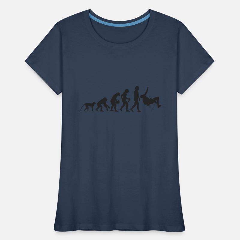 Evolution Klettern Frauen Premium Bio T-Shirt