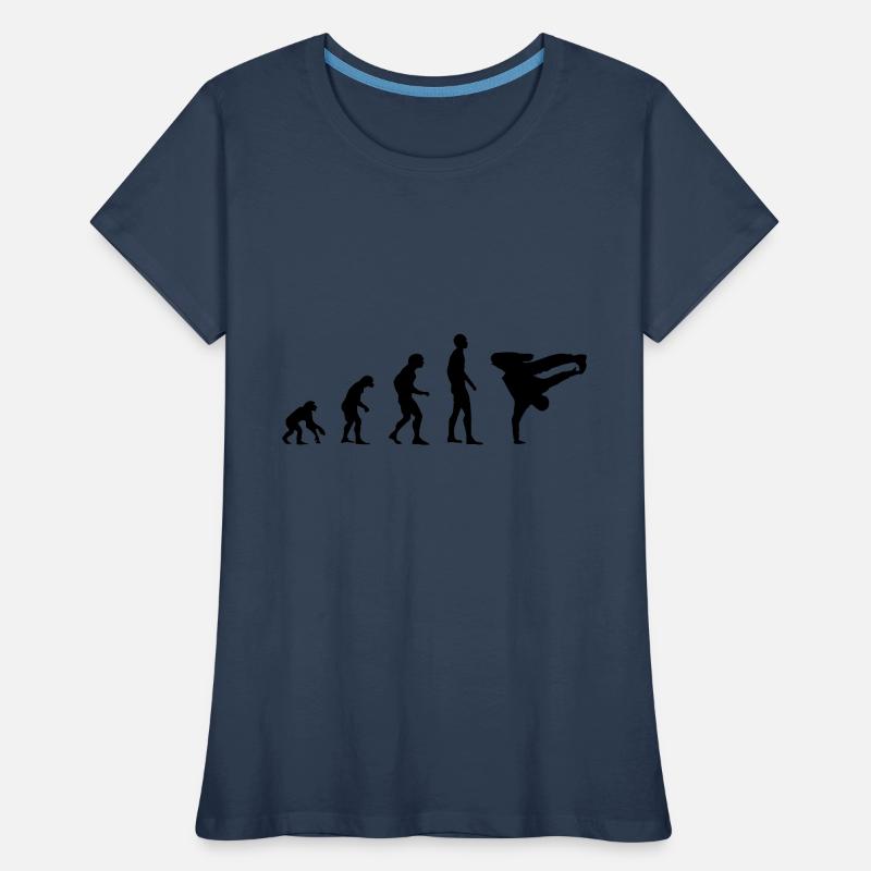 Breakdance Evolution Silhouette Frauen Premium Bio T-Shirt