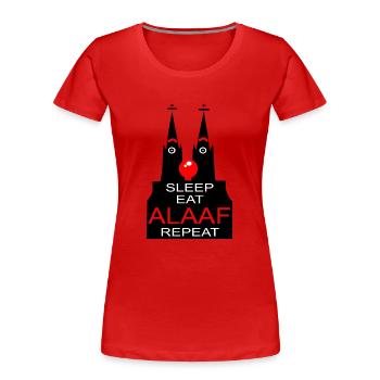 Kölsch de Cologne Cathédrale Kölle Alaaf Rhing nez carnaval - T-shirt bio Premium Femme - bleu marine - Devant - Mia (176cm)