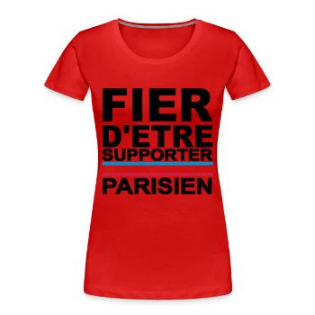 fier parisien noir 01 - T-shirt bio Premium Femme - bleu marine - Devant - Mia (176cm)