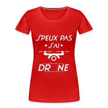 J'peux pas j'ai Drone - T-shirt bio Premium Femme - bleu marine - Devant - Mia (176cm)