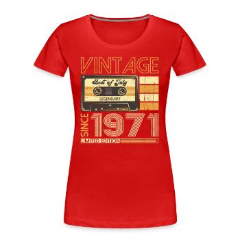 52. Geburtstag Mann Original Juli Jahrgang 1971 - Frauen Premium Bio T-Shirt - Navy - Vorne - Mia (176cm)