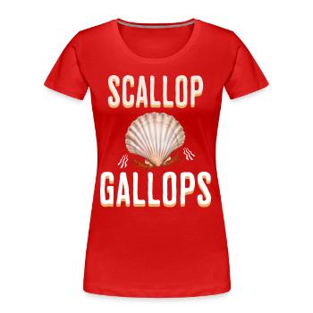 Humor Scallop Gallops Meme - Women's Premium Organic T-Shirt - navy - Front - Mia (176cm)