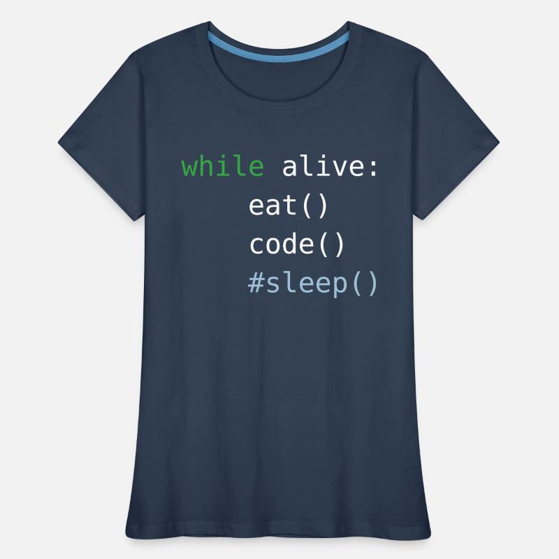 Python code | eat sleep code repeat |Programmieren Frauen Premium Bio T-Shirt