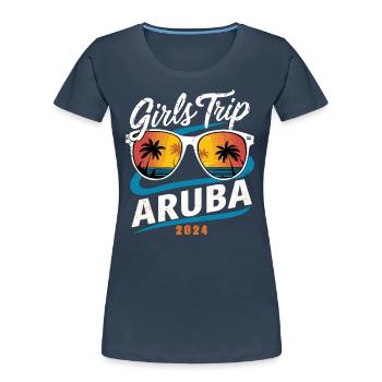 Girls Trip Aruba 2024 - Women's Premium Organic T-Shirt - navy - Front - Mia (176cm)
