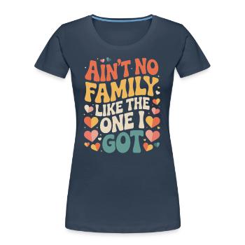 No family like my own - Women's Premium Organic T-Shirt - navy - Front - Mia (176cm)