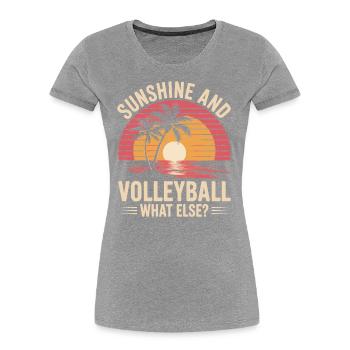 Sonne Und Volleyball Was Sonst? Strand Und Spaß - Frauen Premium Bio T-Shirt - Navy - Vorne - Mia (176cm)