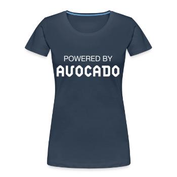 Powered By Avocado - Frauen Premium Bio T-Shirt - Navy - Vorne - Mia (176cm)