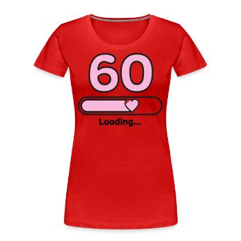 60 Jahre Jubiläum - Frauen Premium Bio T-Shirt - Navy - Vorne - Mia (176cm)