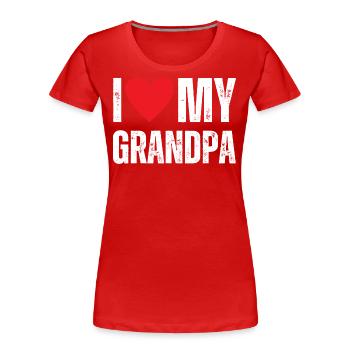 I Love My Grandpa - Women's Premium Organic T-Shirt - navy - Front - Mia (176cm)