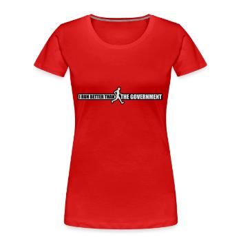 run better than government - Women's Premium Organic T-Shirt - navy - Front - Mia (176cm)