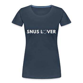 SNUS LOVER - Frauen Premium Bio T-Shirt - Navy - Vorne - Mia (176cm)