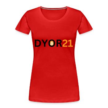 DYOR21 - Women's Premium Organic T-Shirt - navy - Front - Mia (176cm)