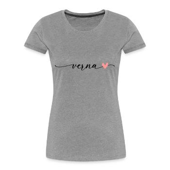 Verna Name Kalligrafie Schrift - Frauen Premium Bio T-Shirt -  - Vorne - Mia (176cm)