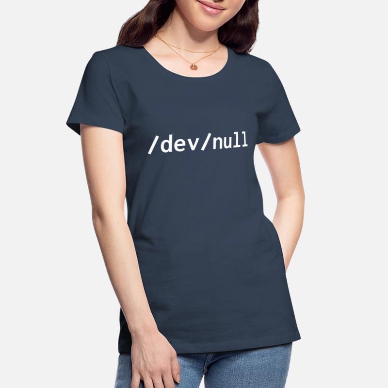 Dev null web developer humor funny Women's Premium Organic T-Shirt