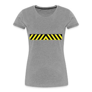 Warning 2 Warnbalken - Frauen Premium Bio T-Shirt - Navy - Vorne - Mia (176cm)
