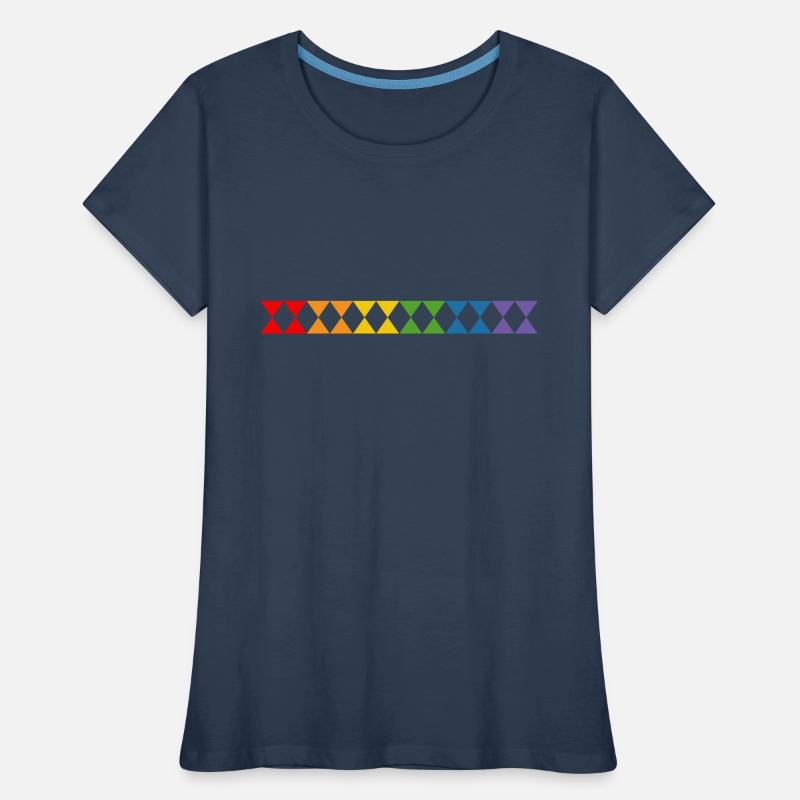Regenbogen triangles Frauen Premium Bio T-Shirt