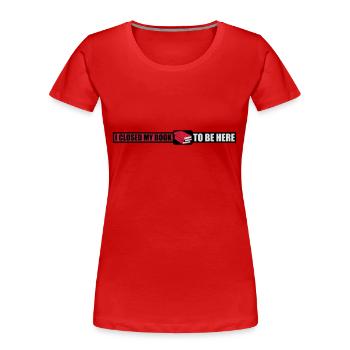 J’ai fermé mon livre - T-shirt bio Premium Femme - bleu marine - Devant - Mia (176cm)