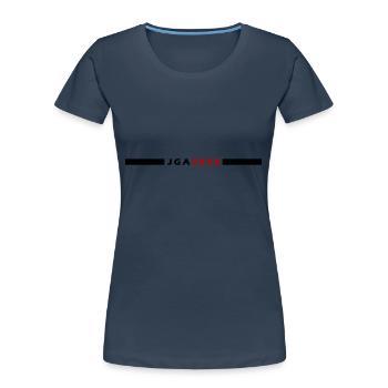 JGA 2025 - Frauen Premium Bio T-Shirt - Navy - Vorne - Mia (176cm)