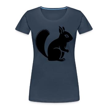 squirrel - Women's Premium Organic T-Shirt - navy - Front - Mia (176cm)