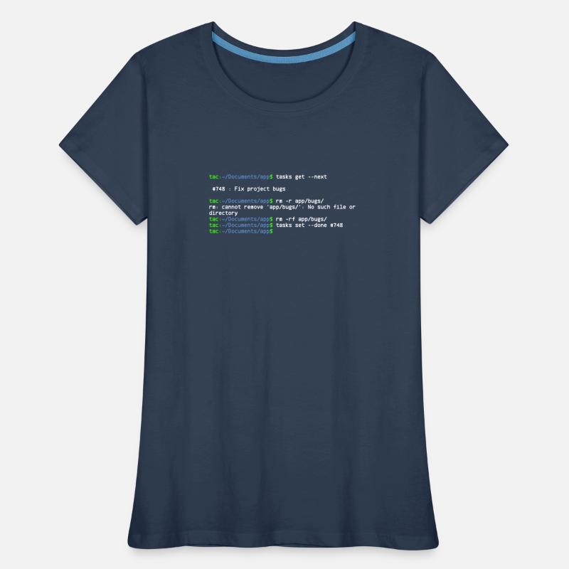 linux shell fix bugs T-shirt bio Premium Femme