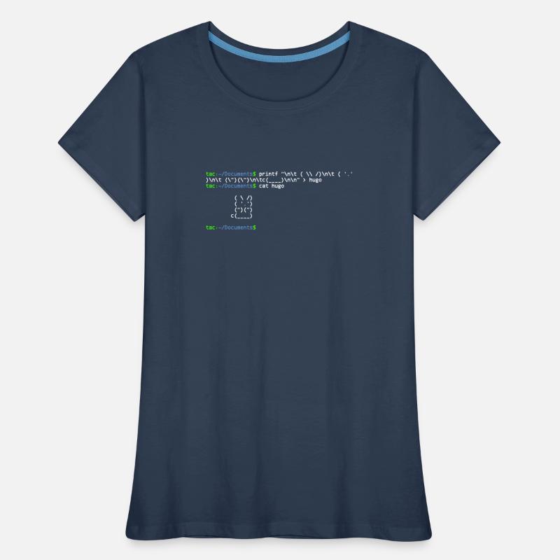 linux shell rabbit T-shirt bio Premium Femme