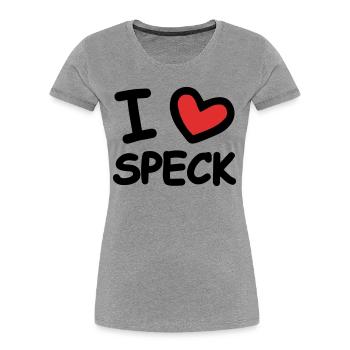 I Love Speck - Frauen Premium Bio T-Shirt - Navy - Vorne - Mia (176cm)