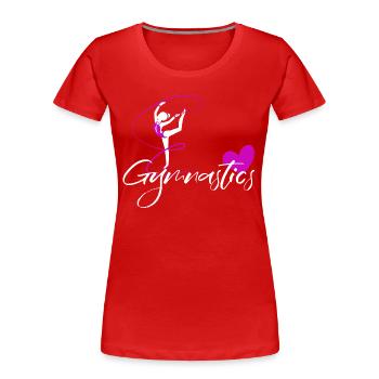 turnen bodenturnen rhytmische sportgymnastik - Frauen Premium Bio T-Shirt - Navy - Vorne - Mia (176cm)