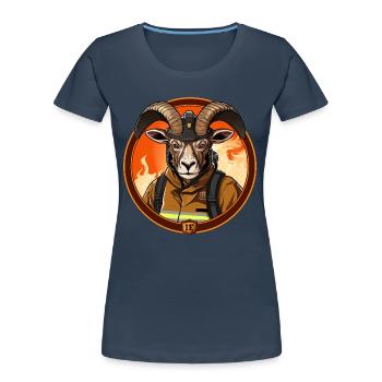 Brigade de pompiers de Steinböcke - T-shirt bio Premium Femme - bleu marine - Devant - Mia (176cm)