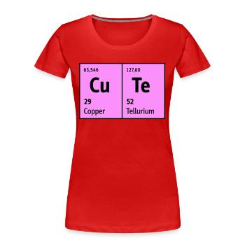 Periodic table of the elements CuTe cute cute nice - Women's Premium Organic T-Shirt - navy - Front - Mia (176cm)