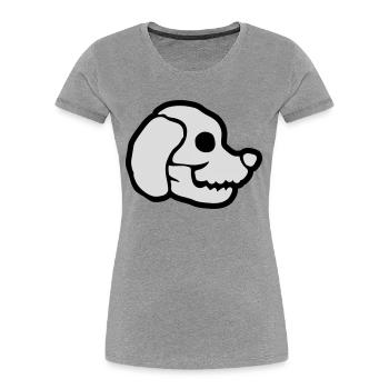 Dogs Skull Halloween Skeleton - Women's Premium Organic T-Shirt - navy - Front - Mia (176cm)
