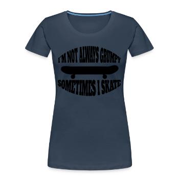 Skateboard Skaten Skateboarding Skater Longboard - Frauen Premium Bio T-Shirt - Navy - Vorne - Mia (176cm)