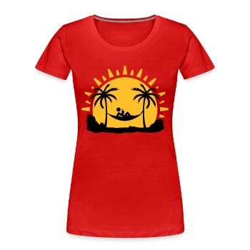 island_chillout_gr2 - Women's Premium Organic T-Shirt - navy - Front - Mia (176cm)