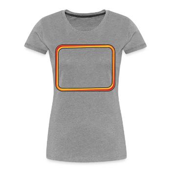 text frame fire - Women's Premium Organic T-Shirt - navy - Front - Mia (176cm)