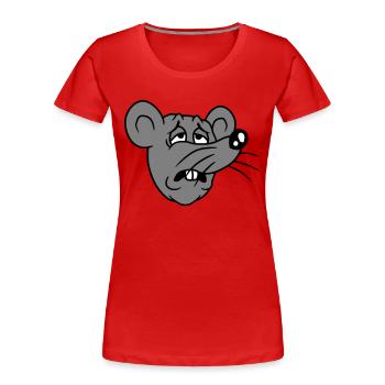 Mouse exhausted sad desperately tired suffering sweet - Women's Premium Organic T-Shirt - navy - Front - Mia (176cm)