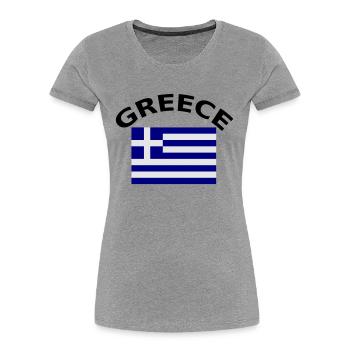 Greece, Greece, flag, flag - Women's Premium Organic T-Shirt - navy - Front - Mia (176cm)