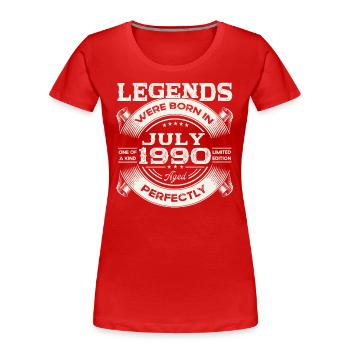 33rd Birthday Man Legendary July Born 1990 - Women's Premium Organic T-Shirt -  - Front - Mia (176cm)