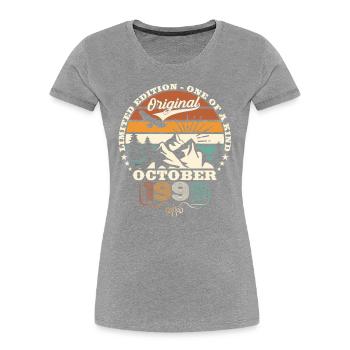 24th Birthday Original October 1999 - Women's Premium Organic T-Shirt -  - Front - Mia (176cm)