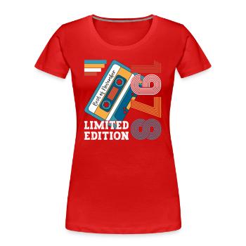 45. Geburtstag November Jahrgang 1978 Kassette - Frauen Premium Bio T-Shirt -  - Vorne - Mia (176cm)