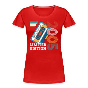 18. Geburtstag November Jahrgang 2005 Kassette - Frauen Premium Bio T-Shirt - Navy - Vorne - Mia (176cm)