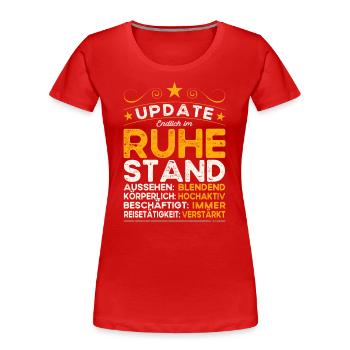 Rentner Rentnerin Rente Geschenk Ruhestand - Frauen Premium Bio T-Shirt - Navy - Vorne - Mia (176cm)