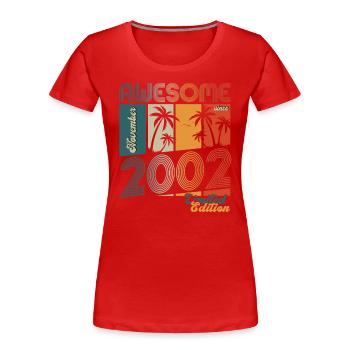 21st Birthday Awesome November Vintage 2002 - Women's Premium Organic T-Shirt - navy - Front - Mia (176cm)