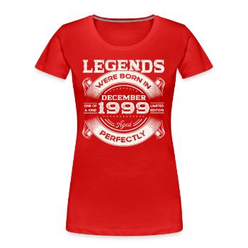 24th Birthday Original December Vintage 1999 - Women's Premium Organic T-Shirt -  - Front - Mia (176cm)
