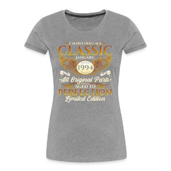30th Birthday Classic Car January Vintage 1994 - Women's Premium Organic T-Shirt -  - Front - Mia (176cm)